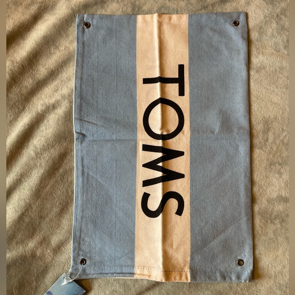 TOMS Blue and Tan Dust Bag